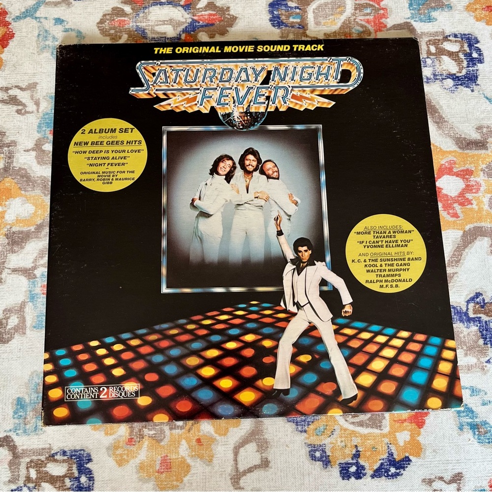 Vintage 1977 Saturday Night Fever Soundtrack Vinyl Records